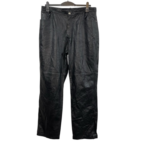Newport News Black Leather Pants - Tall